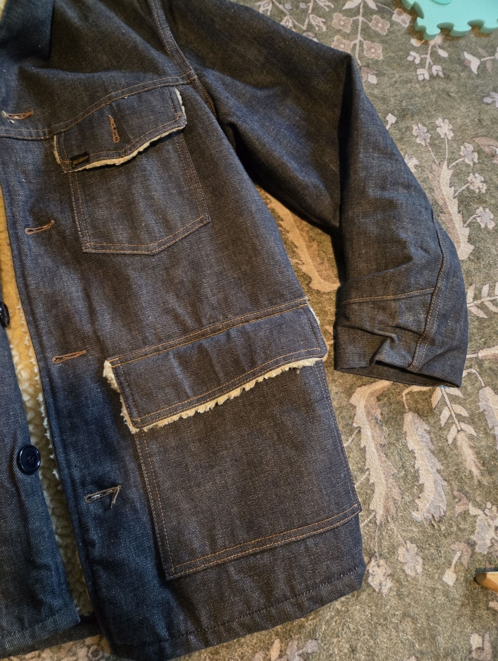 Vintage Sears 40-r Sherpa Lined Denim Ranch Jacket - Picture 4 of 7